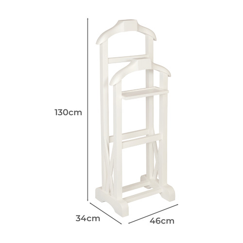 Humphrey Mahogany Wood Double Valet Stand
