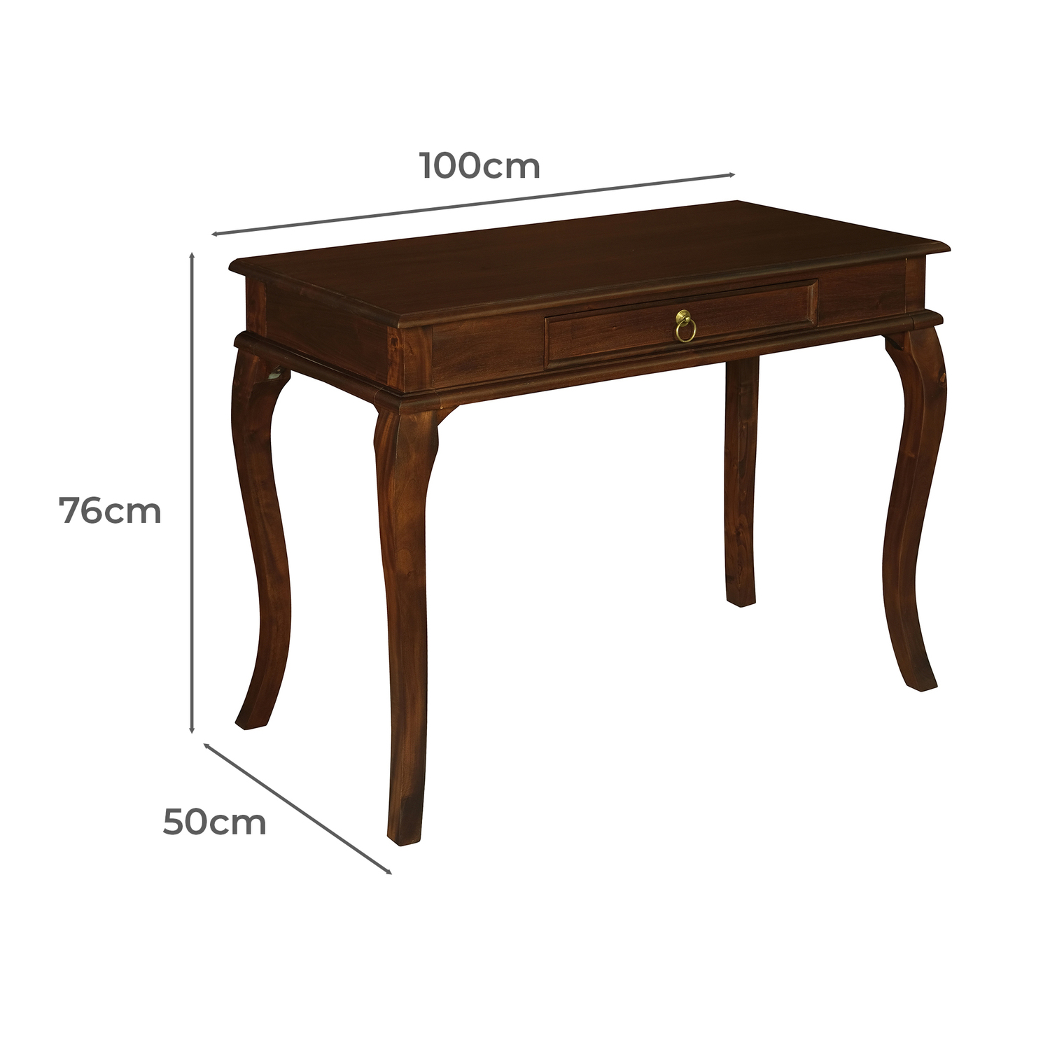 Nathaniel 1 Drawer Mahogany Wood Writing Desk
