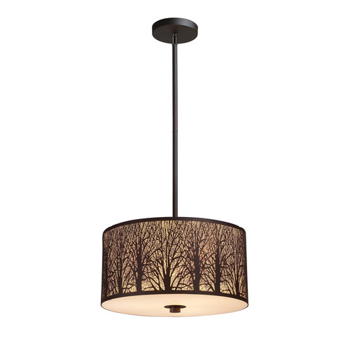 Aged Bronze Autumn 3 Light Pendant