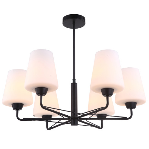 Abbey 6 Light Glass Pendant