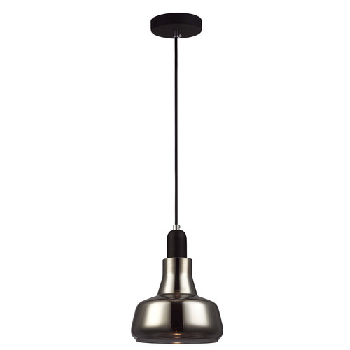 Smokey Glass Pendant With Halogen Bulb
