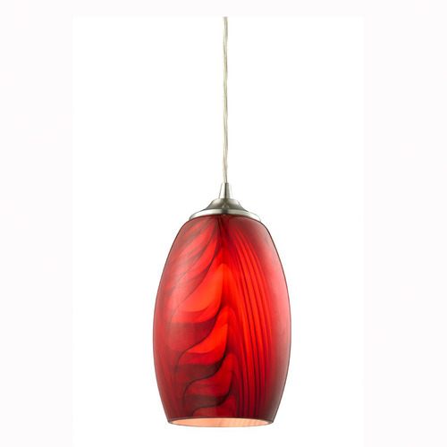 red glass pendant