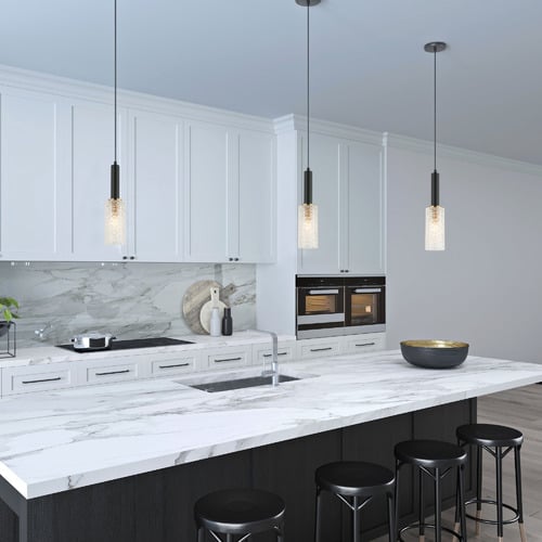 Cleo Glass & Iron Pendant Light