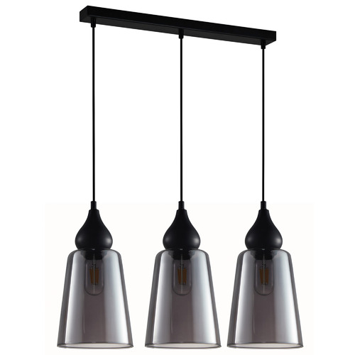 Jerez 3 Light Glass & Iron Pendant