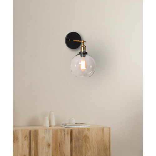 Pesini Glass & Iron Wall Light