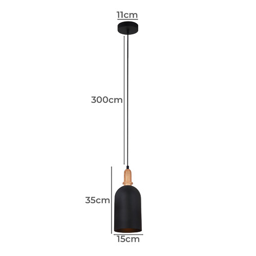 Black-Chapel-1-Light-Iron-and-Wood-Pendant