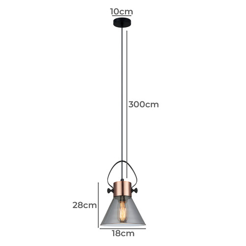 Beck Swindale  Iron & Glass Pendant Light