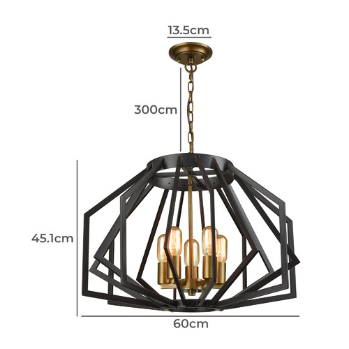 Black & Bronze Beck 1 Light Helm Pendant