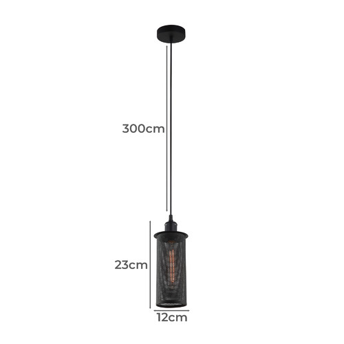 Black Veneto 1 Light  Pendant