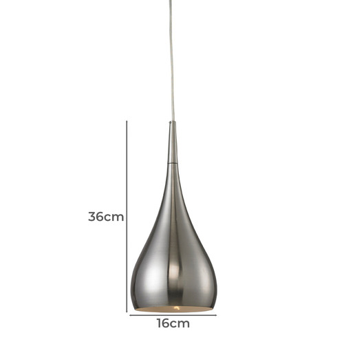 Chrome Argill 1 Light Aluminium Pendant