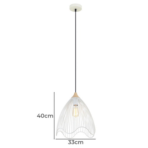 White Eden Scandal 1 Light Iron Pendant