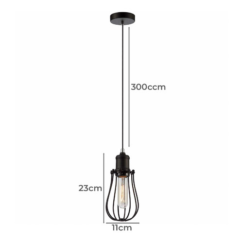 Black Band 11cm Iron Pendant Light