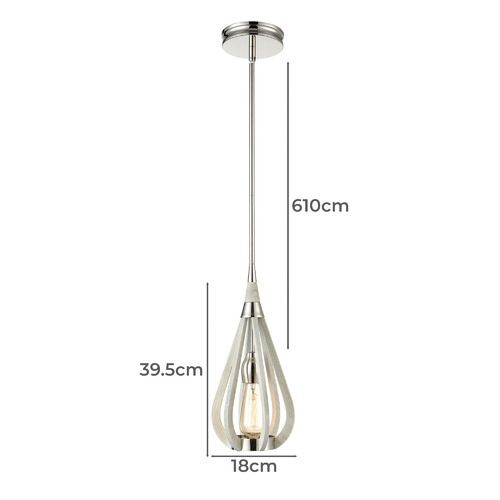 Bonito Wood & Metal Pendant Light
