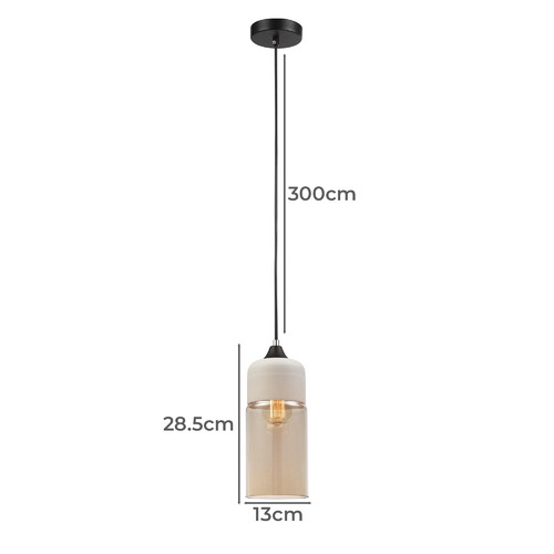 Amber Casa 13cm Glass Pendant Light