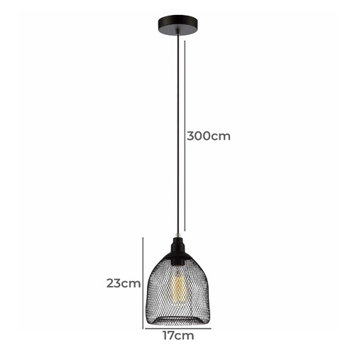 Cheveux 17cm Iron Pendant Light