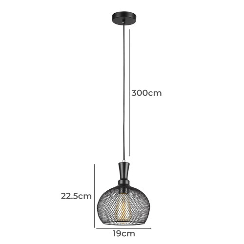 Cheveux 19cm Iron Pendant Light