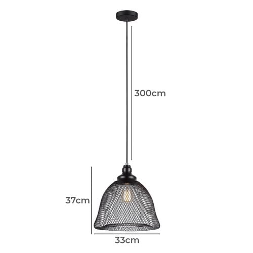 Cheveux 33cm Iron Pendant Light