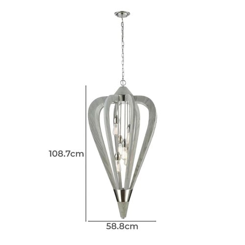 Senorita 6 Light Wooden Pendant