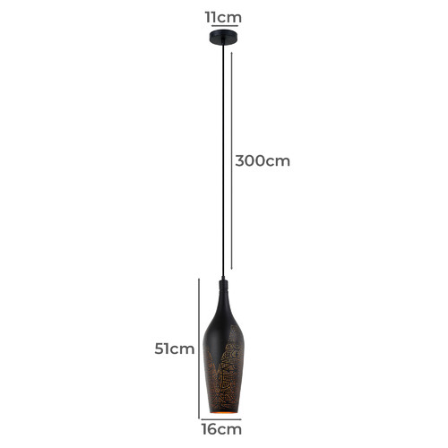 Marrakesh Bottle Iron Pendant Light