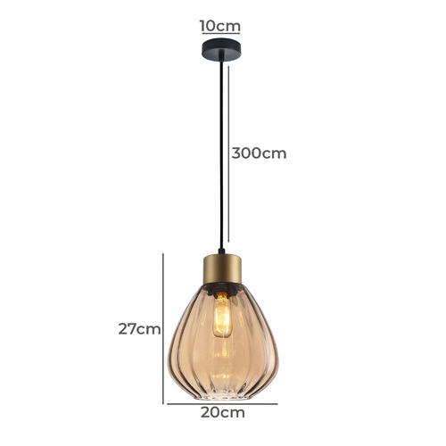 Tulip-Glass-and-Iron-Pendant-Light