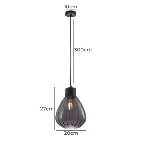 Tulip-Glass-and-Iron-Pendant-Light