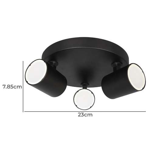 Black 3 online spotlight ceiling fitting