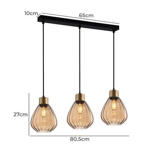 Tulip-Glass-and-Iron-3-Light-Pendant