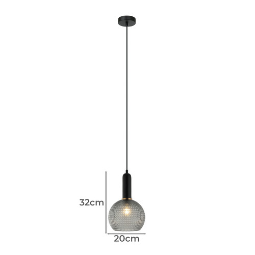 Pelota Glass & Iron Pendant Light