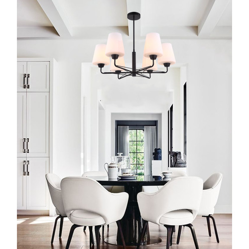 Abbey 6 Light Glass Pendant