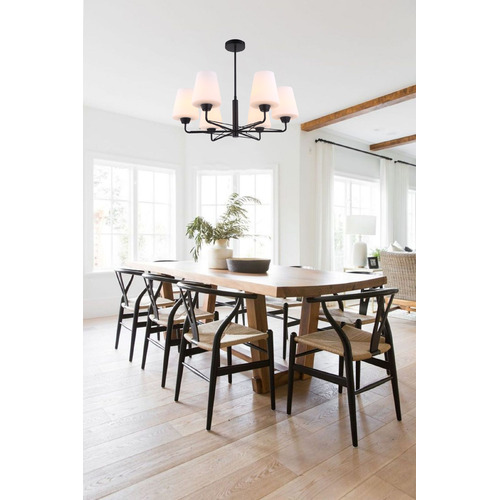 Abbey 6 Light Glass Pendant