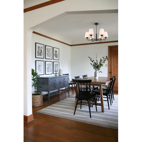 Abbey 6 Light Glass Pendant