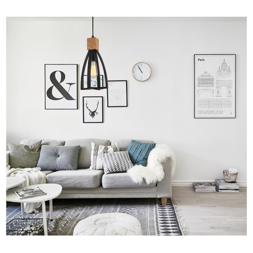 Black Lowther 1 Light Iron Pendant