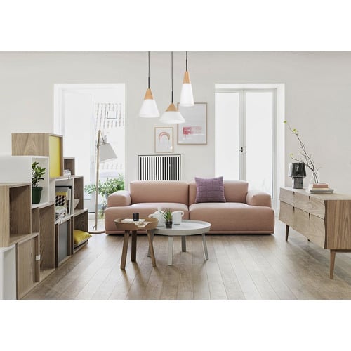 Narrow Wampool 1 Light Wood & Glass Pendant