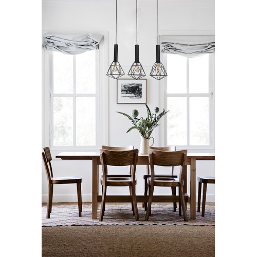 Band 40cm 3 Light Iron Pendant