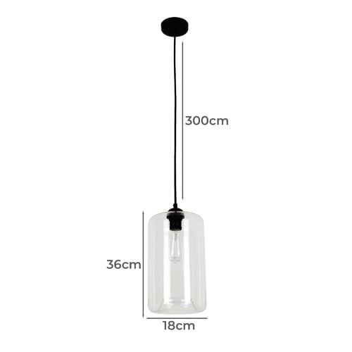 Mason-36cm-Cylinder-Glass-Pendant-Light