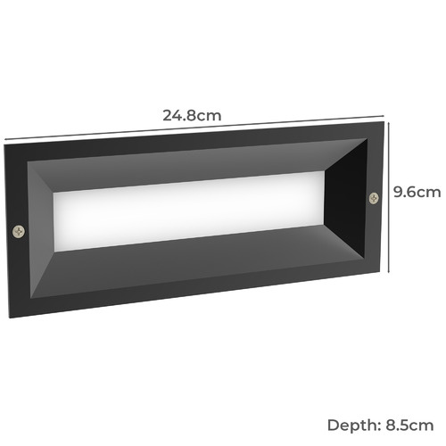 Frosted Recessed 13W LED Outdoor Wall Light | Temple & Webster