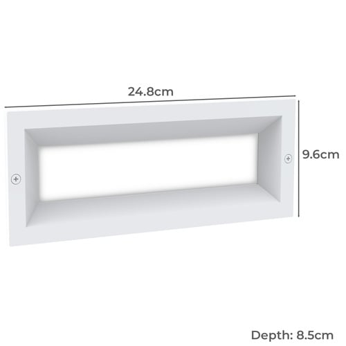Frosted Recessed 13W LED Outdoor Wall Light