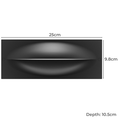 Dark Grey Eyelid Recessed 13W LED Outdoor Wall Light