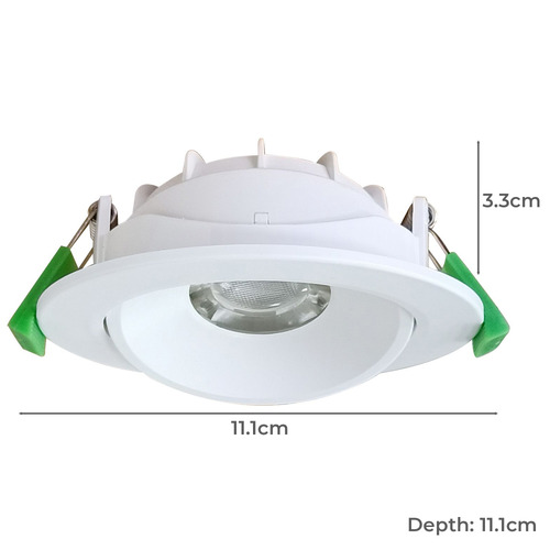 White Round 8W LED Fixed Downlight