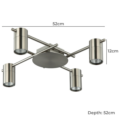 Chrome Spot Adjustable 4 Light Spotlight