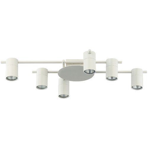 White Adjustable 6 Light Spotlight