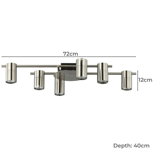 Chrome Spot Adjustable 6 Light Spotlight