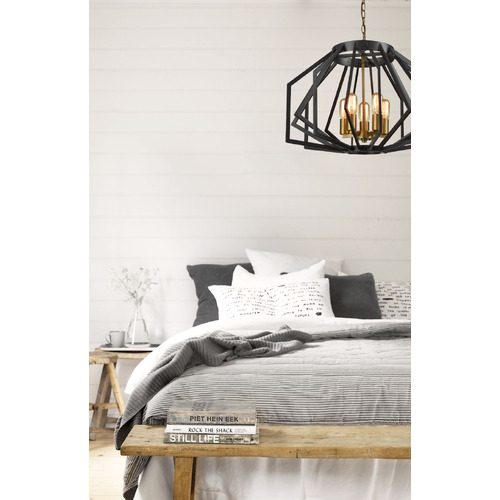 Black & Bronze Beck 1 Light Helm Pendant