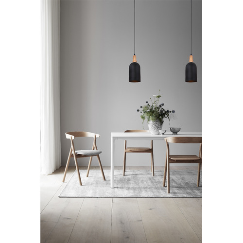 Black Chapel 1 Light Iron & Wood Pendant