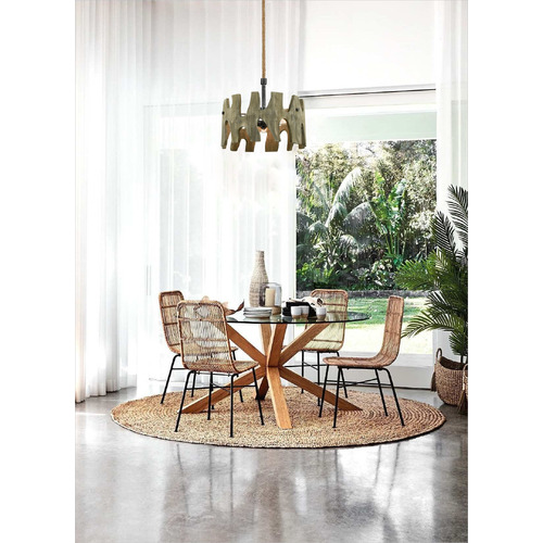 Hopi 3 Light Wooden Pendant
