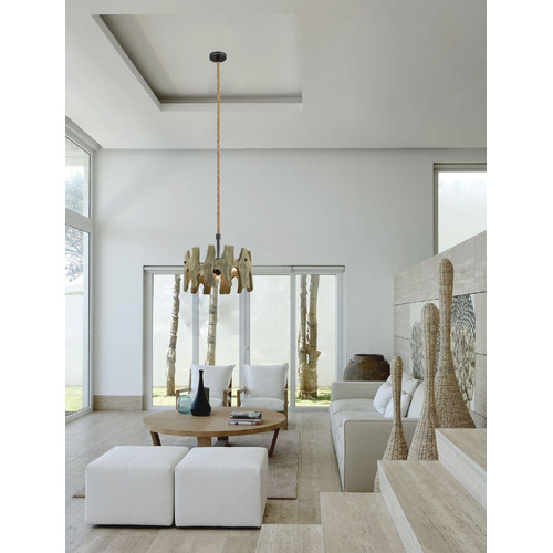 Hopi 3 Light Wooden Pendant