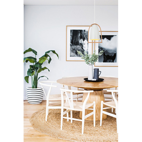 Black Ehen Iron & Wood Pendant Light