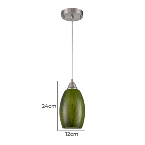 Green Glaze Glass Pendant Light