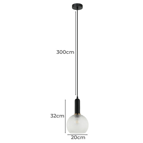 Pelota 1 Light Glass Pendant