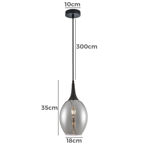 Brote Glass & Iron Pendant Light